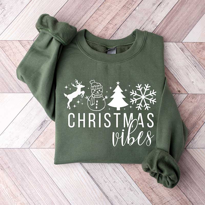 Womens Christmas Vibes Sweatshirt