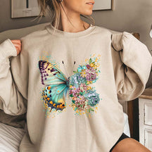 Hippie Floral Butterfly Boho Sweatshirt