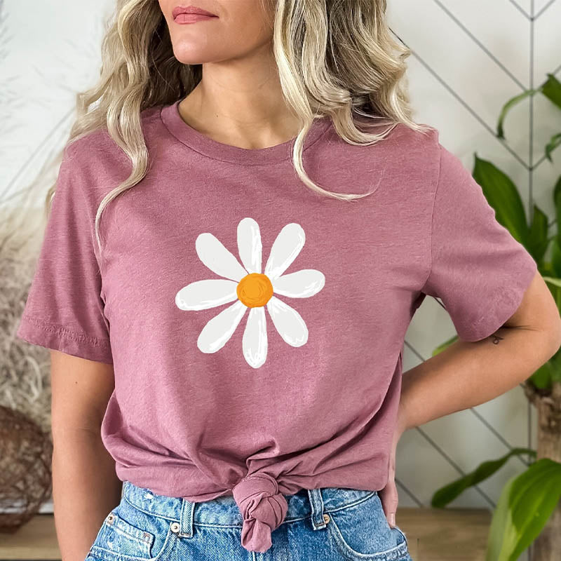 Retro Floral Daisy Hippie T-shirt