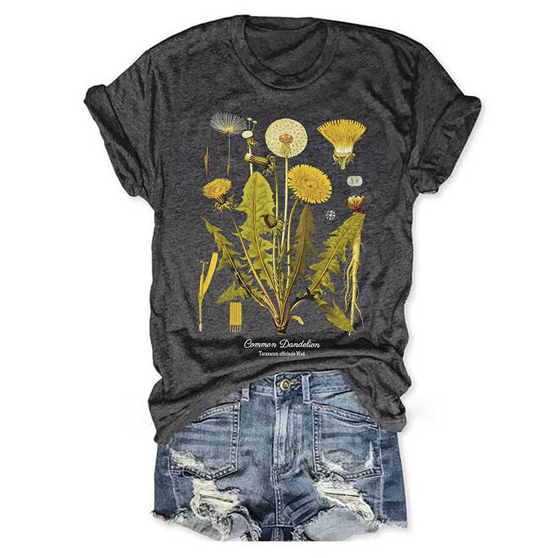 Botanical Art Yellow Flower T-shirt