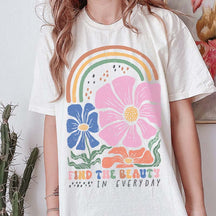 Find The Beauty In Everyday Boho Flowers T-Shirt