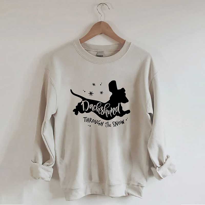 Dachshund Christmas Through The Snow Sweatshirt