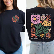 Religious Boho Flower Faith Sweatshirt