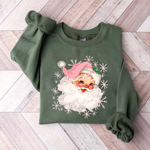 Pink Santa Hat Classic Christmas Sweatshirt