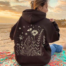 Celestial Flower Witchy Wildflower Hoodie