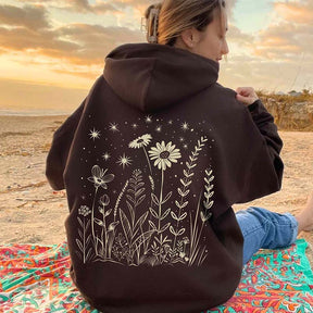 Celestial Flower Witchy Wildflower Hoodie