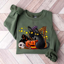 Cute Ghost Cat Lover Halloween Sweatshirt