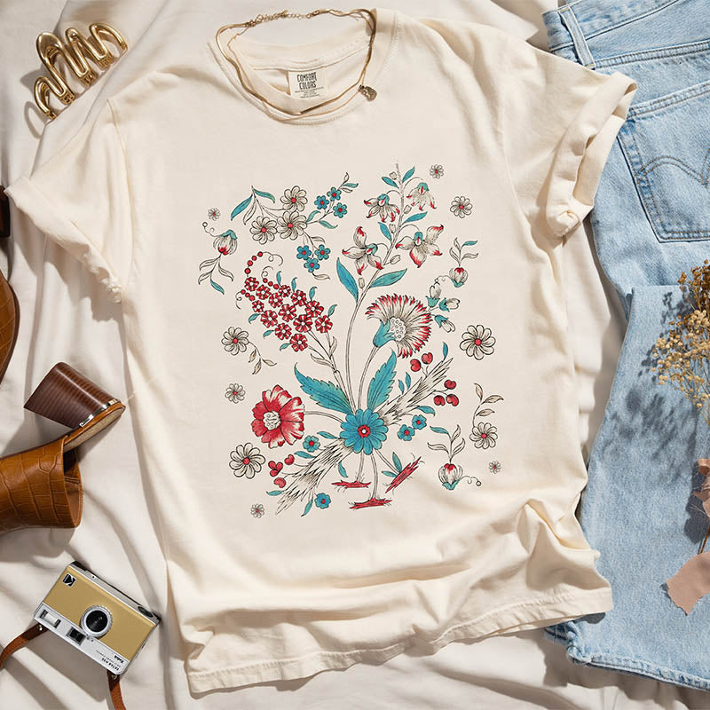 Boho Floral Botanical T-Shirt