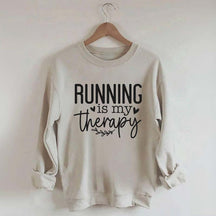 Running Is My Therapy Sports Sweatshirt