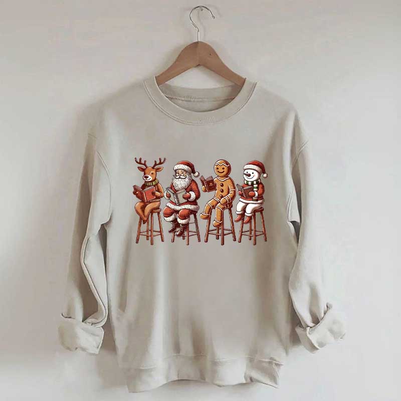 Funny Santa Christmas Book Club Sweatshirt