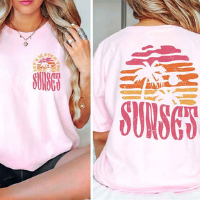 Lets Watch The Sunset Retro T-Shirt