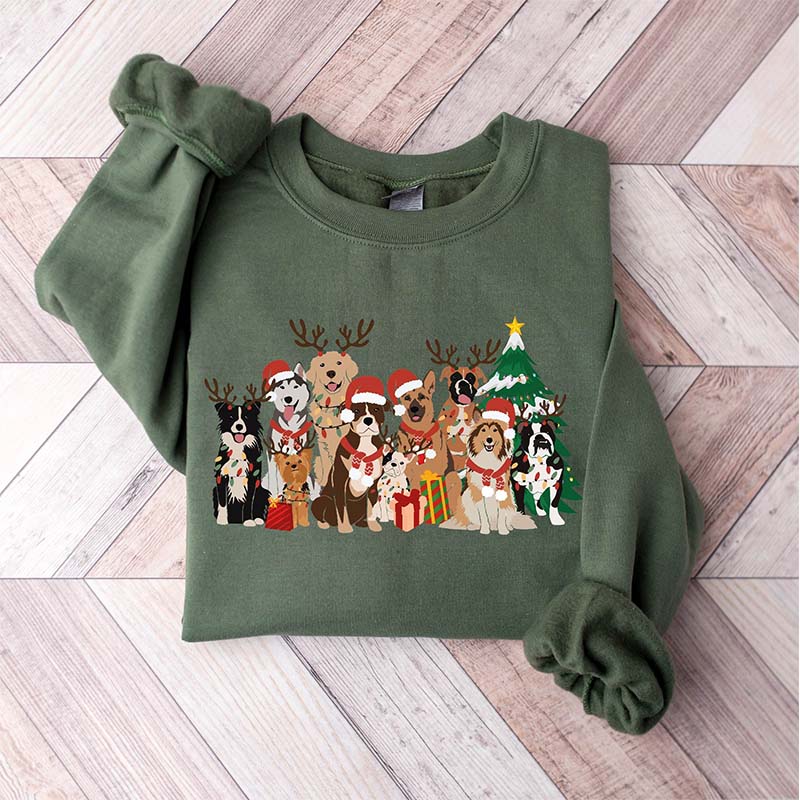 Cute Christmas Dogs Sweatshirt