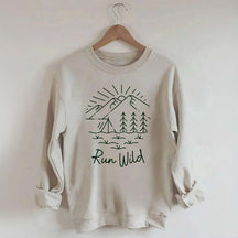 Run Wild Simple Mountain Sweatshirt