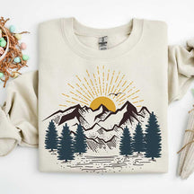 Mountains Camping Girls Nature Lovers Sweatshirt