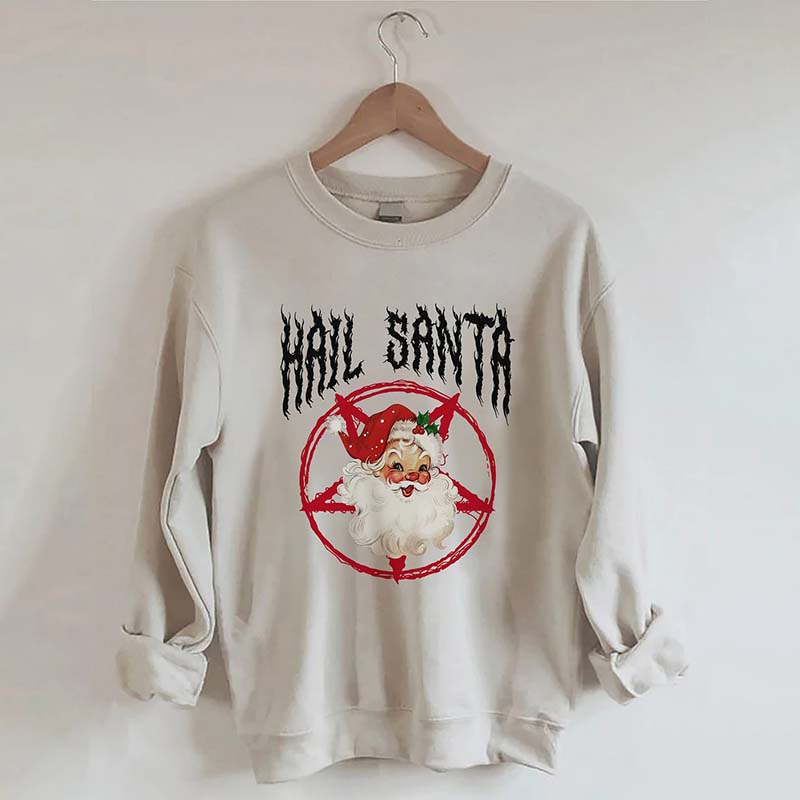 Hail Santa Goth Christmas Sweatshirt