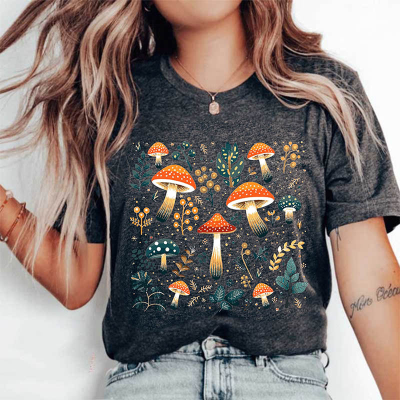 Colourful Mushroom Autumnal T-Shirt