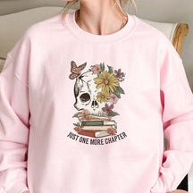 Wildflowers Book Floral Skeleton Sweatshirt