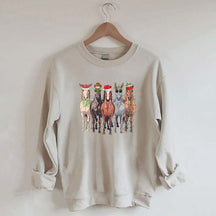 Horses Merry Christmas Sweatshirt