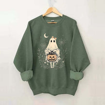 Halloween Lace Ghost Moon Sweatshirt