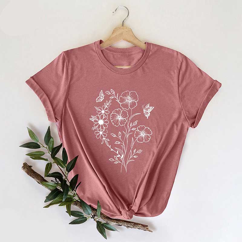 Wildflower Floral Botanical Lover T-Shirt