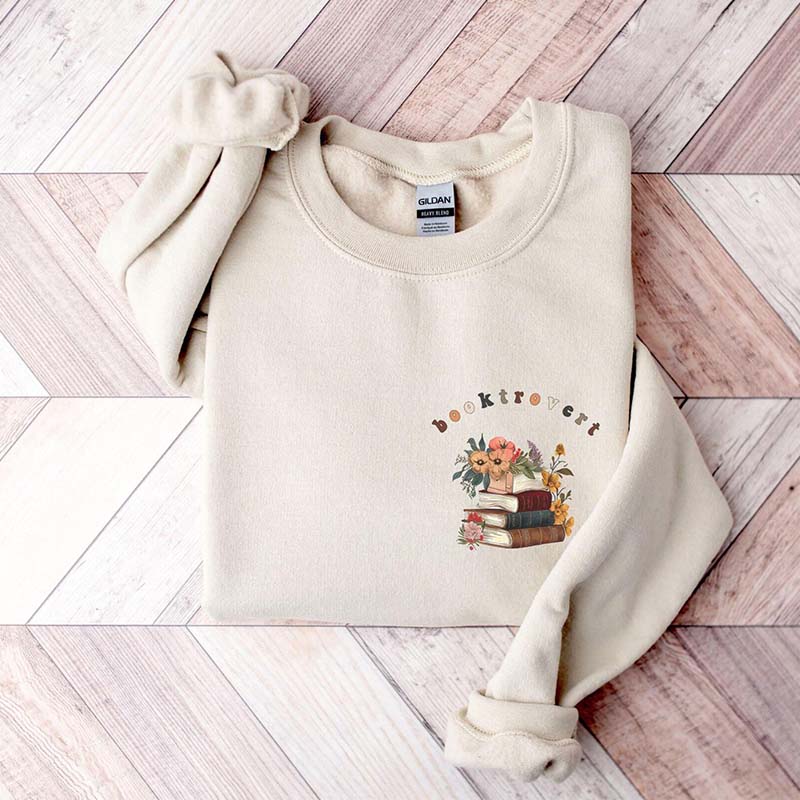 Booktrovert Librarian Teacher Wildflowers Sweatshirt