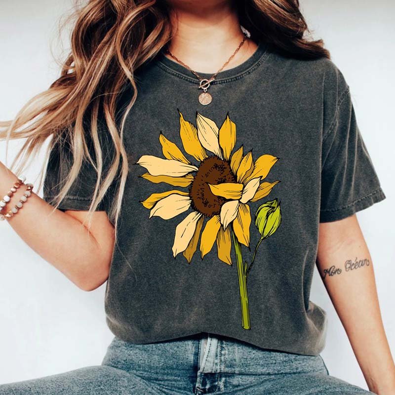 Sunflower Sunshine Floral T-Shirt