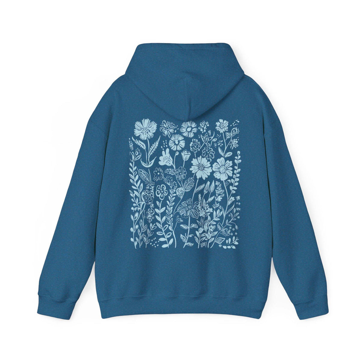 Blue Wildflower Granola Girl Hoodie