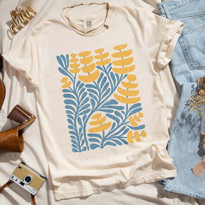 Botanical Yellow Flower Market T-Shirt