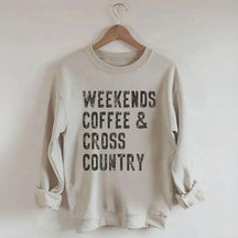 Weekends Coffee And Cross Country Runner Sweatshirt