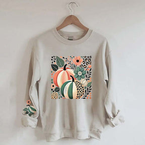 Leopard Pumpkin Boho Fall Sweatshirt