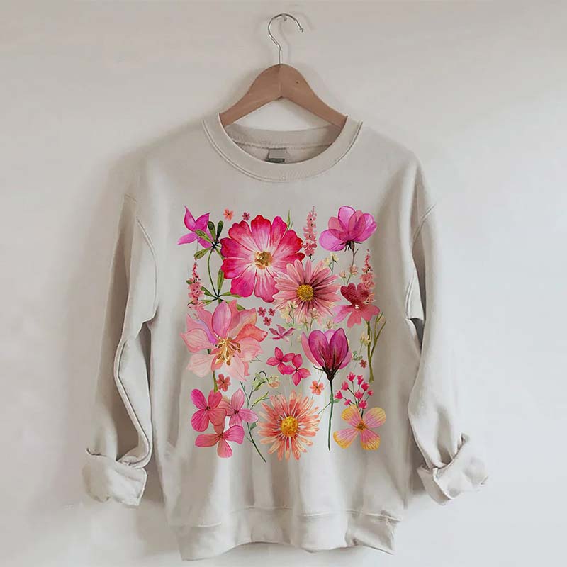 Vintage Pressed WildFlowers Sweatshirt