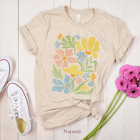 Colorful Boho Floral Summer Flowers T-Shirt