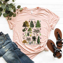 Blooming Trees Botanical Aesthetic illustration T-Shirt