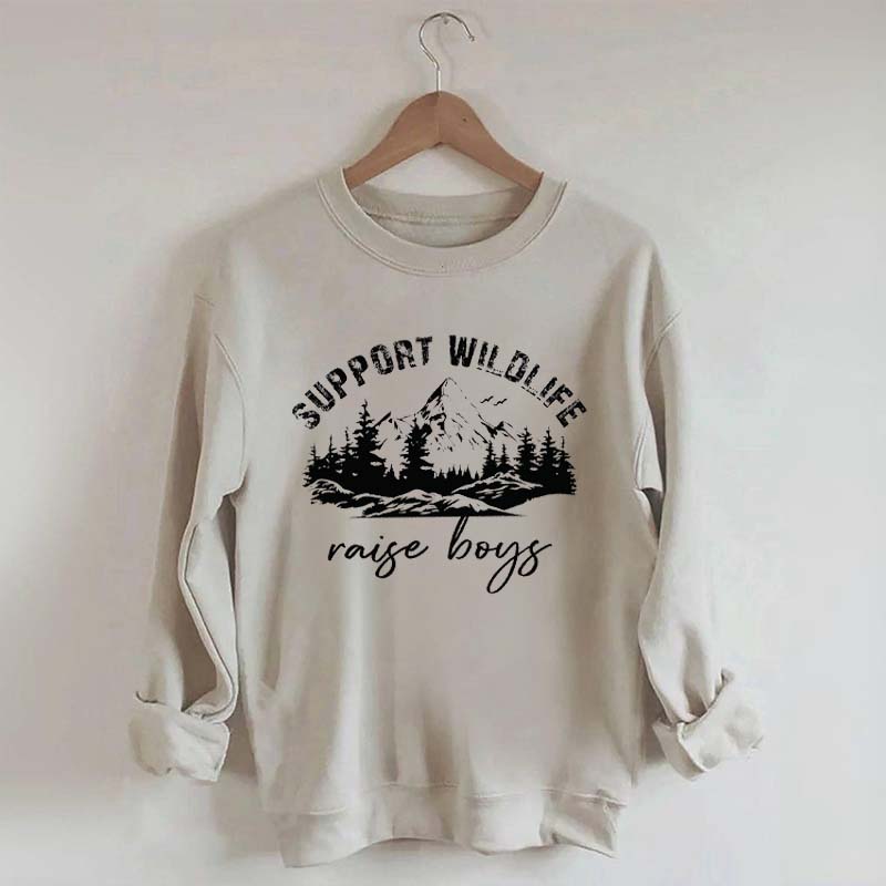 Support Wildlife Raise Boys Sweatshirt