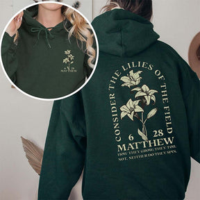 Boho Dark Academia Wildflower Hoodie