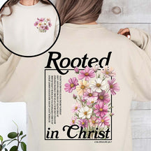 Rooted In Christ Faith Religious Sweatshirt