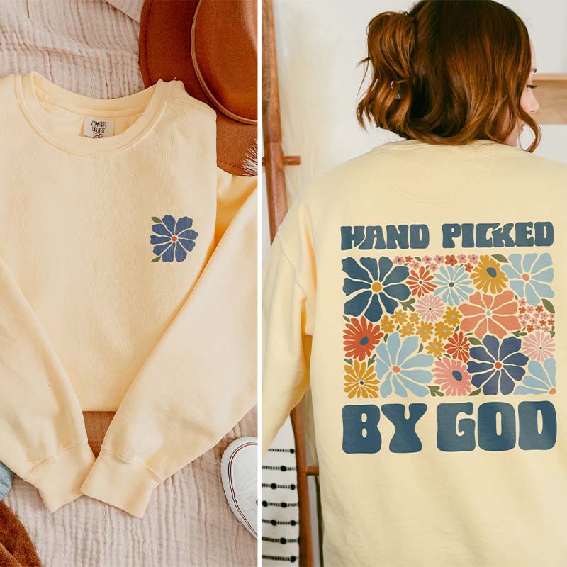 Religious Baptism Gift Flowers Sweatshirt