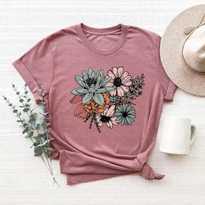 Botanical Bouquet Flower Lover Springtime T-Shirt