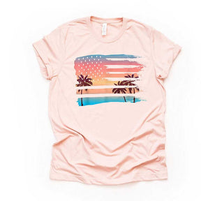 Patriotic Beach Flag T-Shirt