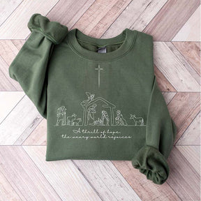 A Thrill Of Hope The Weary World Rejoices Sweatshirt