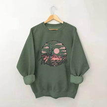 Distressed Western Cowgirl Sweatshirt