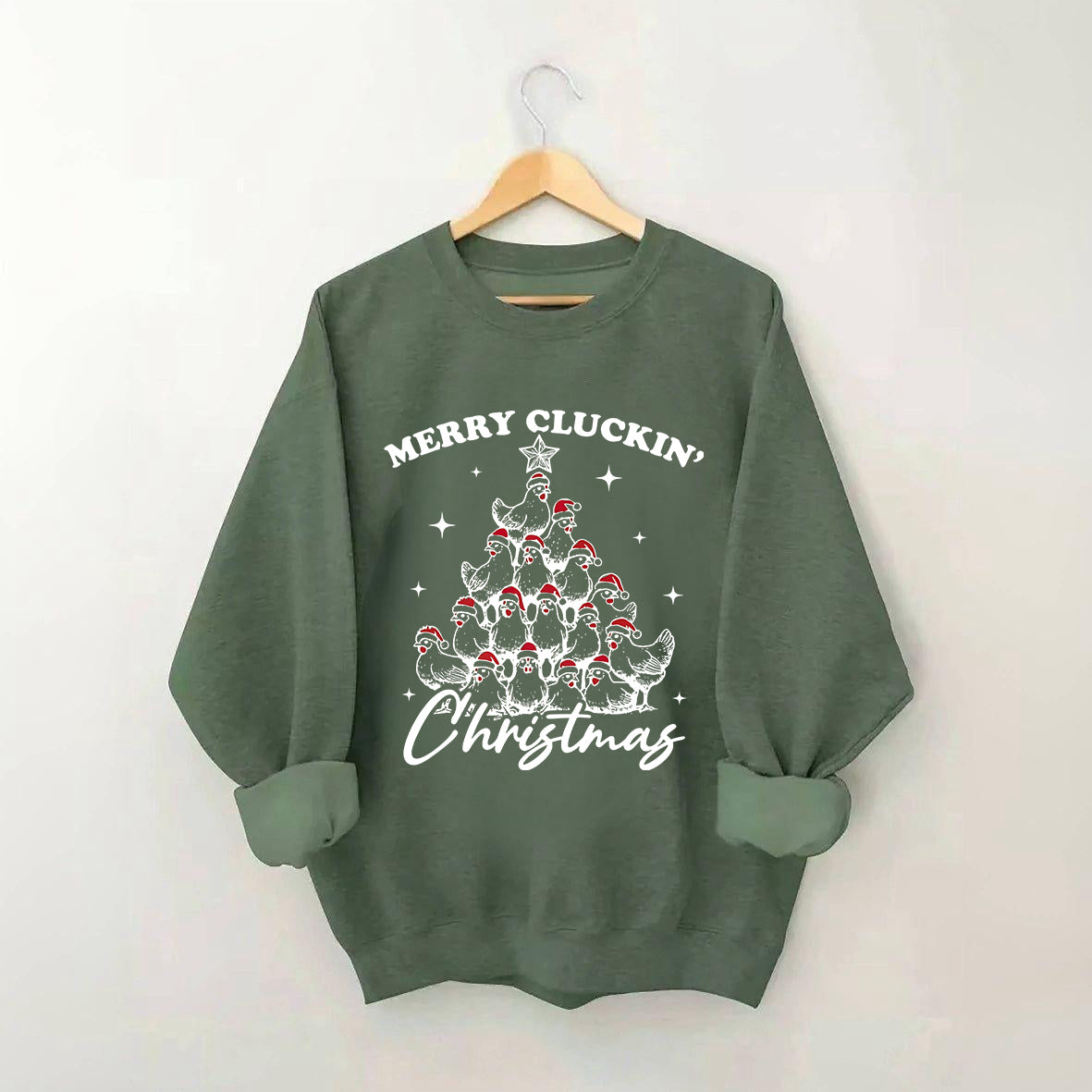 Merry Cluckin' Christmas Sweatshrit