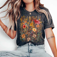 Vintage Cottagecore Aesthetic Floral T-Shirt