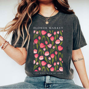 Tulip Floral It Is Well With My Soul T-Shirt