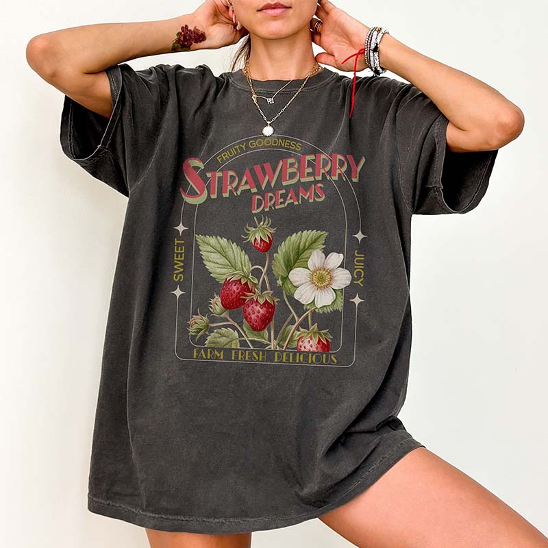 Vintage Inspired Strawberry Dreams Fruit T-Shirt