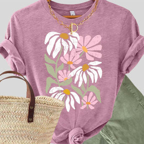 Pastel Garden Plant And Flowers T-Shirt