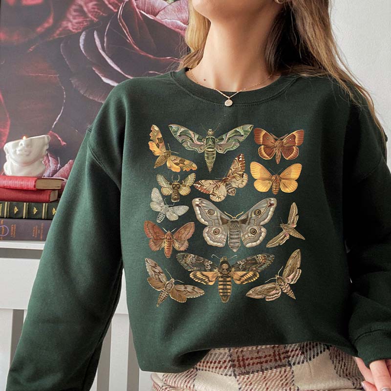 Moth Insect Cottage Core Sweatshirt