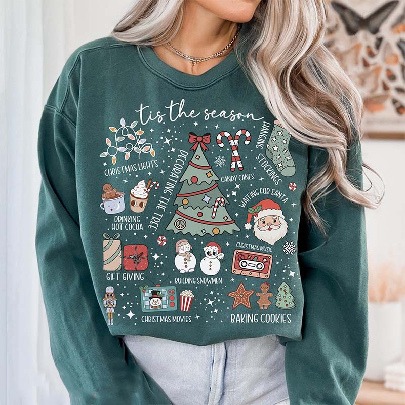 Cute Xmas Retro Christmas Tree Sweatshirt