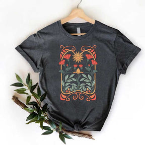 Mystical Sun Floral Celestia Bohemian T-Shirt