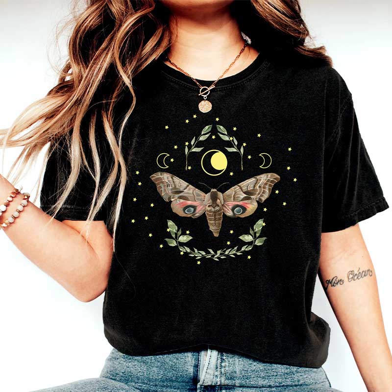 Floral Butterfly Mystic Astronomy T-Shirt